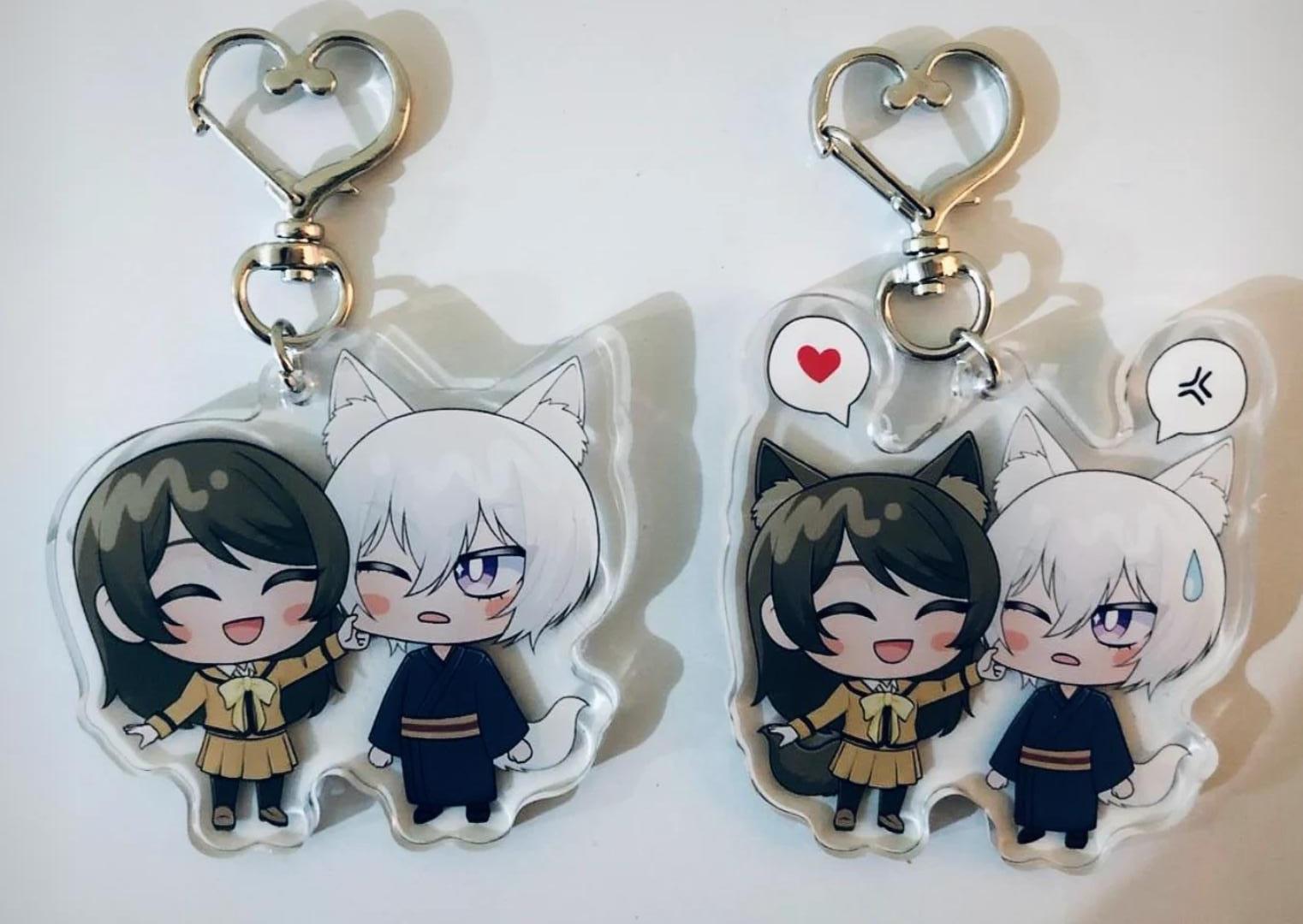 Tomoe and Nanami acrylic keychain duo